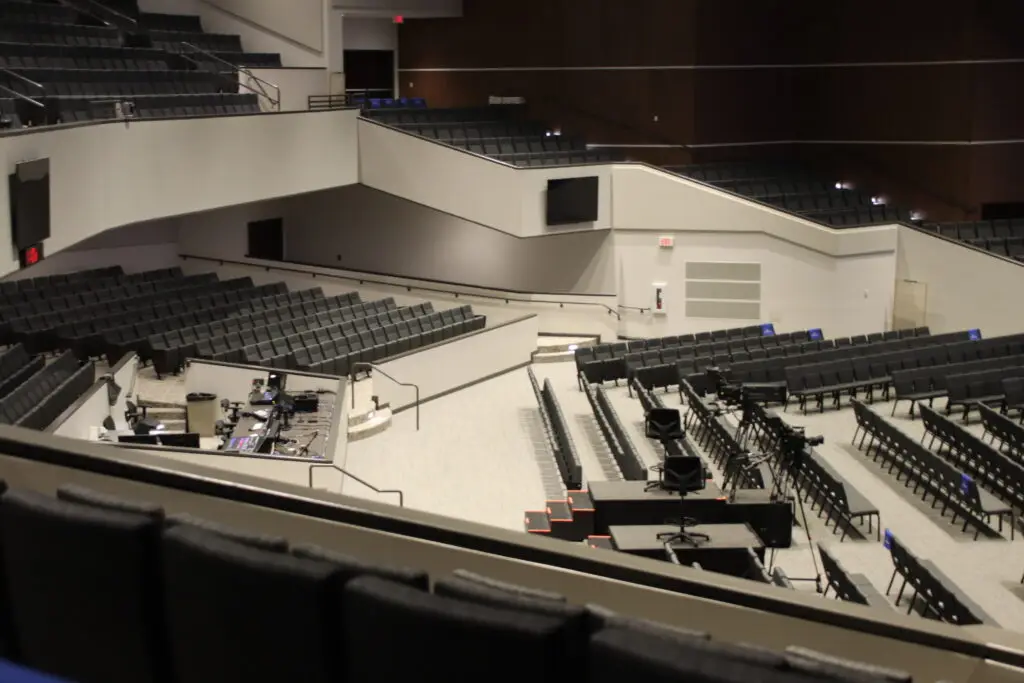 image of church interior seating