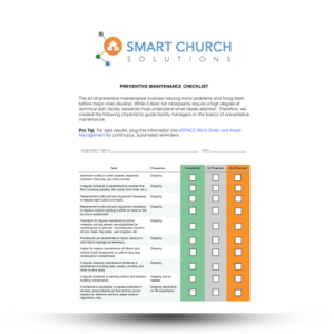 preventative maintenance checklist by smart church solutions