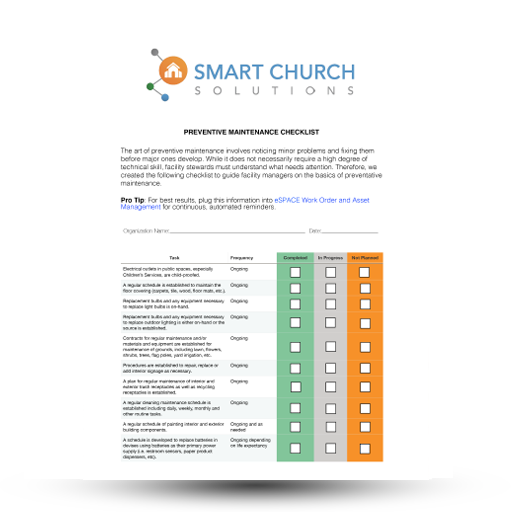 Smart Church Solutions Preventive Maintenance Checklist