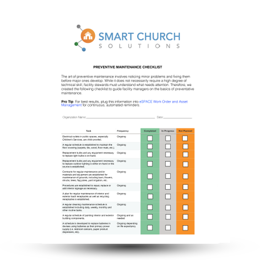 Church Building Preventive Maintenance Checklist