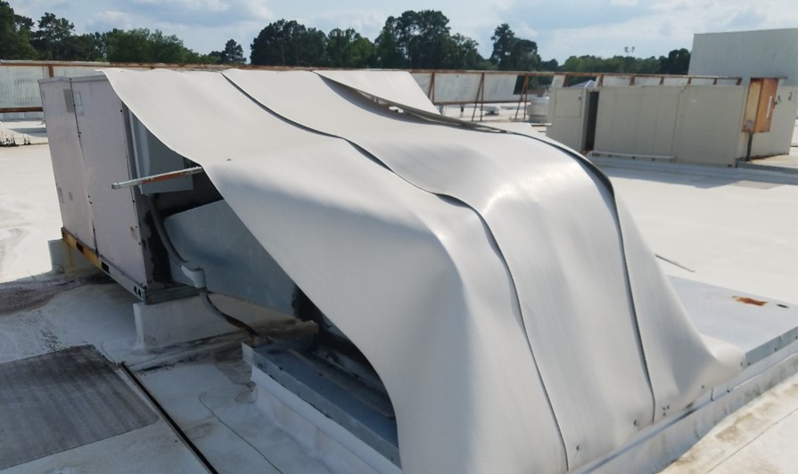 broken HVAC unit