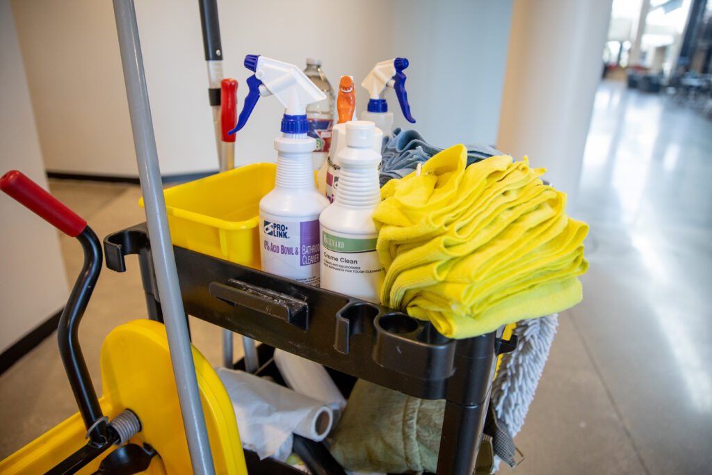 photo of church cleaning supplies