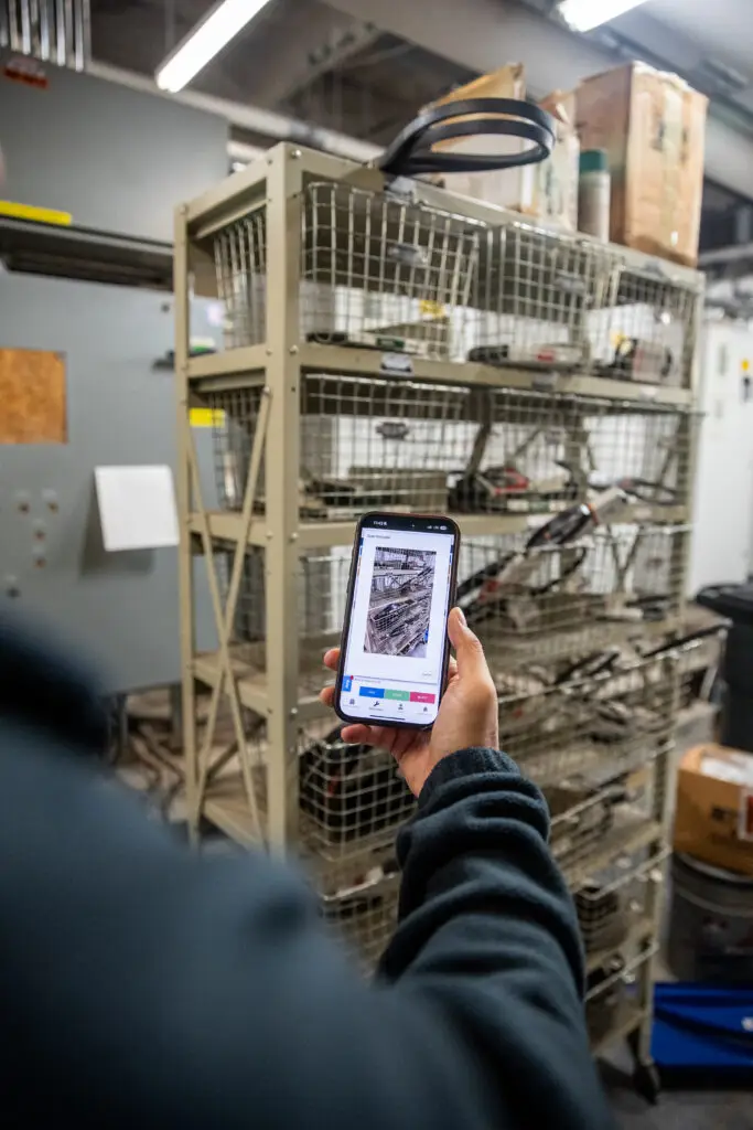 photo of espace software on a smartphone