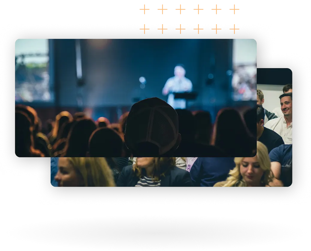Conference audience watching a presentation